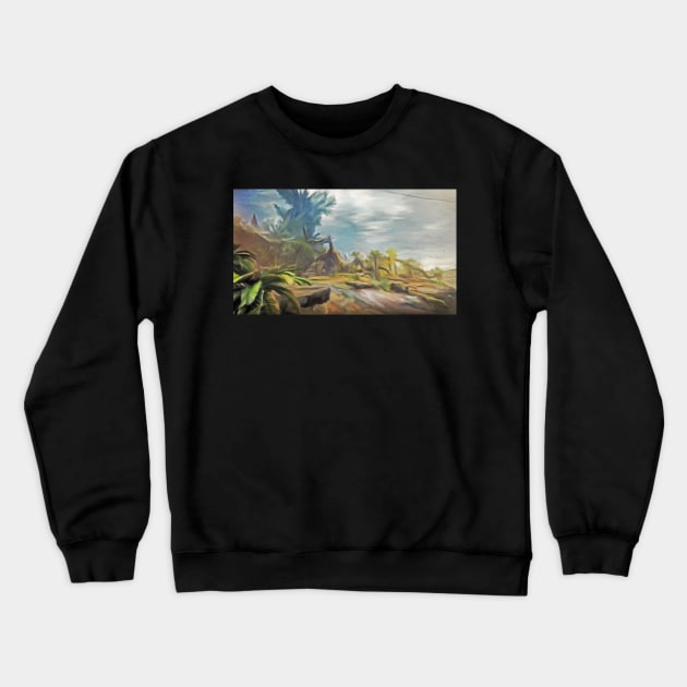 Monster Hunter World - Ancient Forest postcard Crewneck Sweatshirt by DigitalCleo